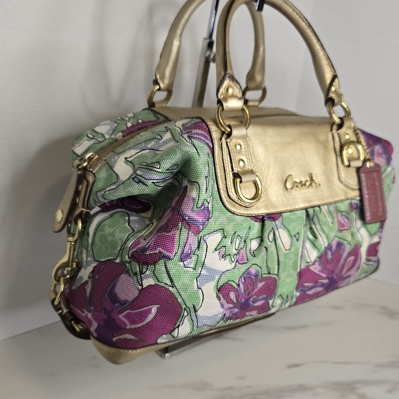 Coach Ashley Floral Satchel Shoulder Bag F16278 Limited Edition Rare - Picture 3 of 13